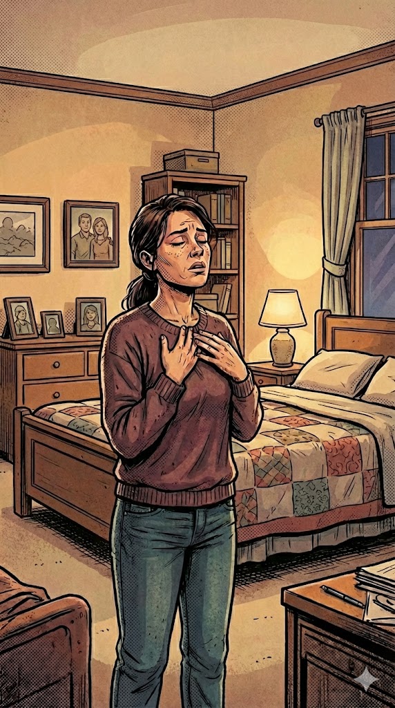 Erschöpfte pflegende Angehörige mit einem Pflege-Burnout